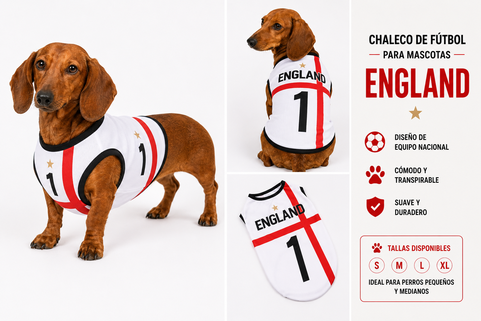 Camiseta Mundialera Inglaterra | MeganPaw